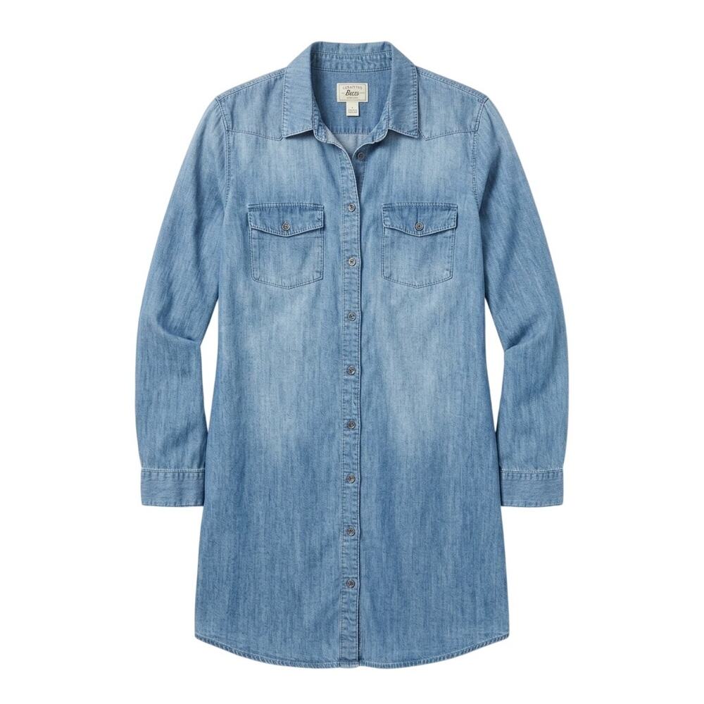 G.H. Bass Co. Chambray Denim Dress Size Large